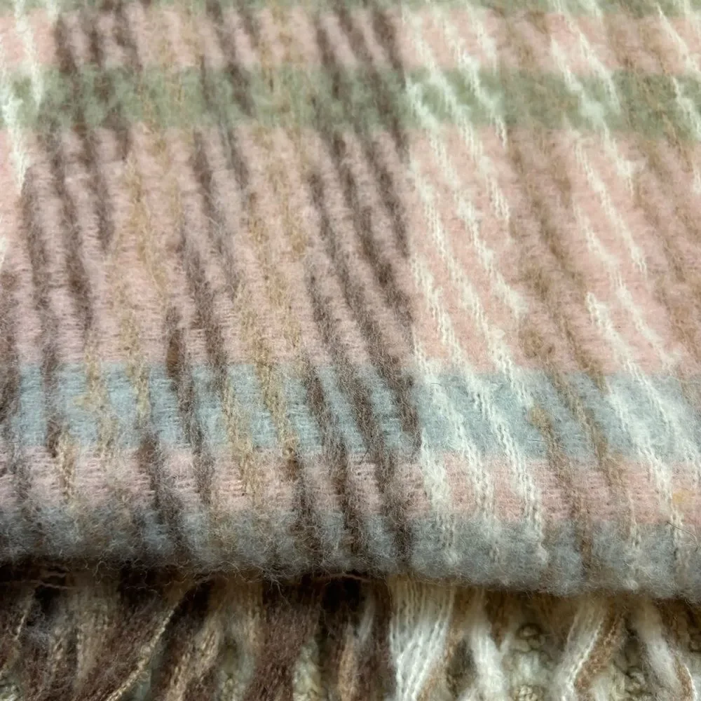 Brand new‎ with Tags Ladies Macchia Di Ruggine Brand Plaid Fringe Scarf Large